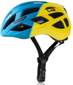 LAS ENIGMA Matt Petrol Blue Yellow - LED Rear Light Helmet -Nalini Cycling Gear 1795 Enigma Blue Yell E R 64003.1616356004