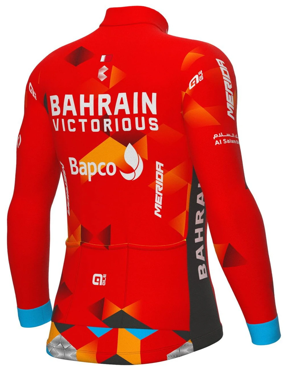 ALE 2022 Bahrain Victorious Long Sleeve Jersey 4 ALE 2022 Bahrain Victorious Long Sleeve Jersey - Image 2