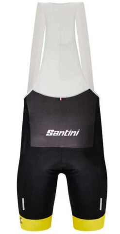Santini 2022 Tour De France Yellow Leader Bib Shorts -Nalini Cycling Gear 2022 tour de france yellow leader bib shorts rear 00711.1650735402