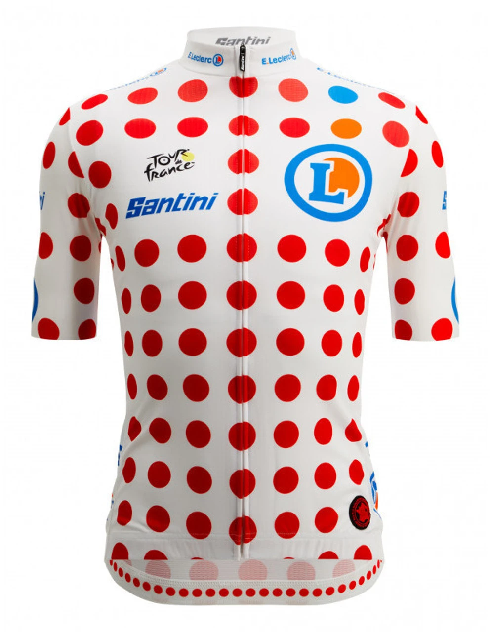 Santini 2024 Tour De France Polka Dot KOM Full Zip 9407Jersey 4 Santini 2024 Tour De France Polka Dot KOM Full Zip 9407Jersey - Image 2