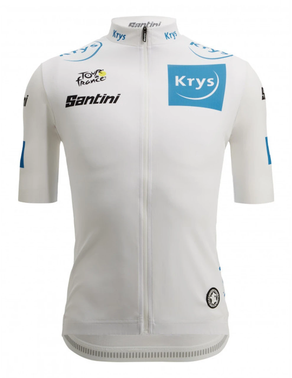 Santini 2024 Tour De France White Young Rider Full Zip 9407 Jersey 4 Santini 2024 Tour De France White Young Rider Full Zip 9407 Jersey - Image 2