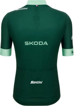 Santini 2024 Tour De France Green Sprinters Full Zip 9407 Jersey -Nalini Cycling Gear 2024 Green Sprinters Tour De France Jersey rear 48667.1713144223