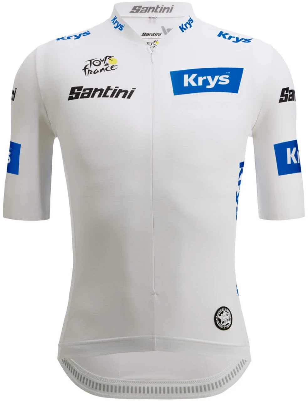 Santini 2024 Tour De France White Young Rider Race Cut 9440 Jersey 3 Santini 2024 Tour De France White Young Rider Race Cut 9440 Jersey