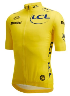 Santini 2024 Tour De France Yellow Leader Full Zip 9407 Jersey