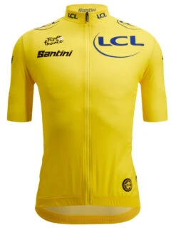 Santini 2024 Tour De France Yellow Leader Full Zip 9407 Jersey -Nalini Cycling Gear 2024 yellow leader tour de france jersey 11779.1713140586