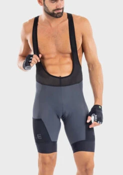 ALE' Gravel Stones Cargo Gray Bib Shorts