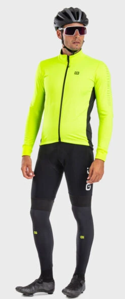 ALE' Solid Fondo Jacket Yellow -Nalini Cycling Gear ALE SOLID FONDO MEN JACKET Yellow 3 66500.1602431523
