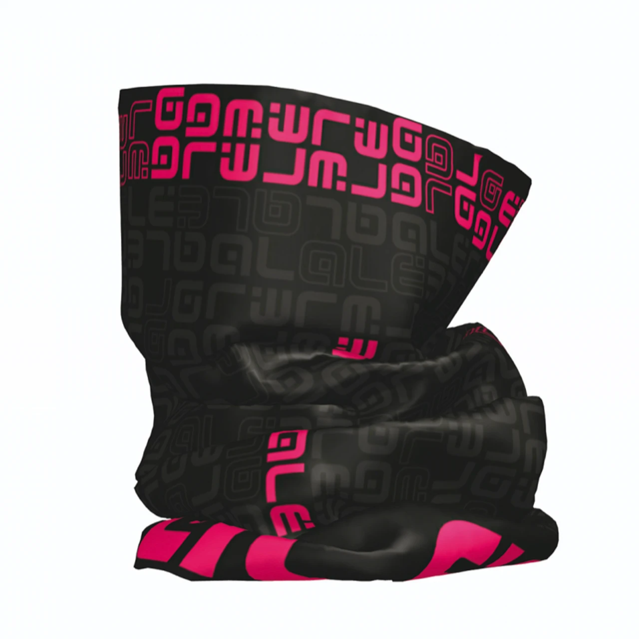 ALE' Black Pink Neck Gaiter Tube 3 ALE' Black Pink Neck Gaiter Tube