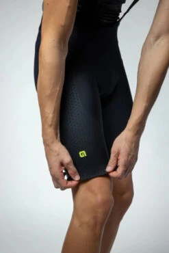 ALE' Hammer 2.0 R-EV1 8H PadBlack Bib Shorts -Nalini Cycling Gear ALE Hammer R EV1 Bib Shorts Closeup 73869.1720798965