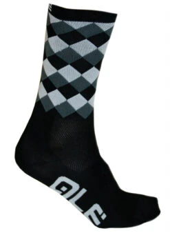 ALE QSkin Summer 6 Inch 16 CM High Rumbles Black Socks