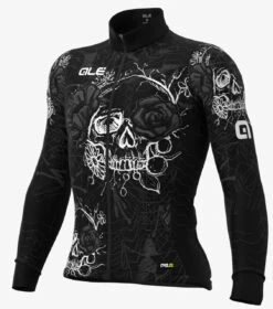 ALE' Skull PRR Black Long Sleeve Jersey