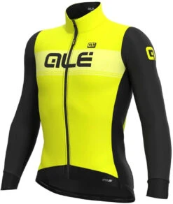 ALE' Logo DWR PRS Yellow Fluo Long Sleeve Jersey