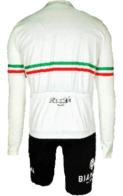Nalini Bianchi Hiten Vintage White Long Sleeve Jersey XL5 -Nalini Cycling Gear bianchi hiten vintage white long sleeve jersey rear 250 61931.1388349057