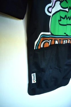 Cinelli Black Serpent Tempo Mesh Jersey 9 Cinelli Black Serpent Tempo Mesh Jersey -Nalini Cycling Gear cinelli TEMPO JERSEY 0380 bk closeup 82738.1712503752