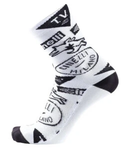 Cinelli Tempo White Pattern Socks