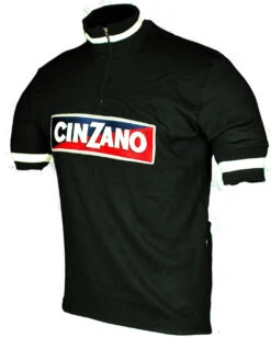 Cinzano Wool Black Retro Jersey 9 Cinzano Wool Black Retro Jersey -Nalini Cycling Gear cinzano black wool side 19692.1442764355
