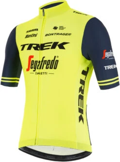 Santini 2021 Trek Segafredo Yellow Training Fluo Fan Jersey -Nalini Cycling Gear trek segafredo 2021 fan line jersey side yellow 29179.1615046989